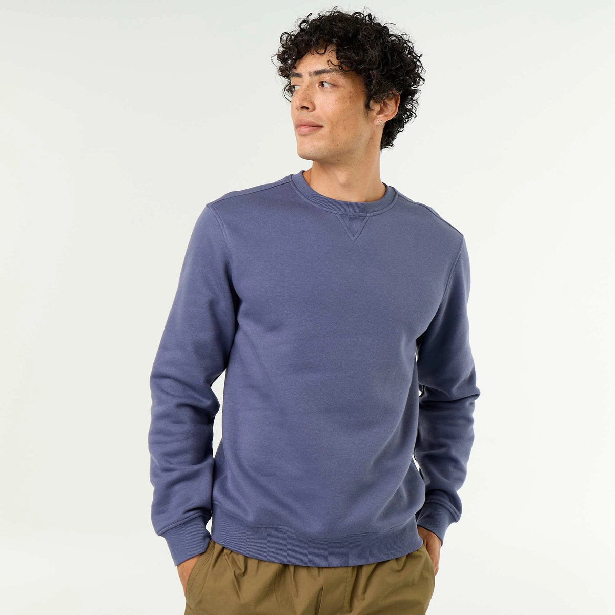 Sweat uni en molleton gratté